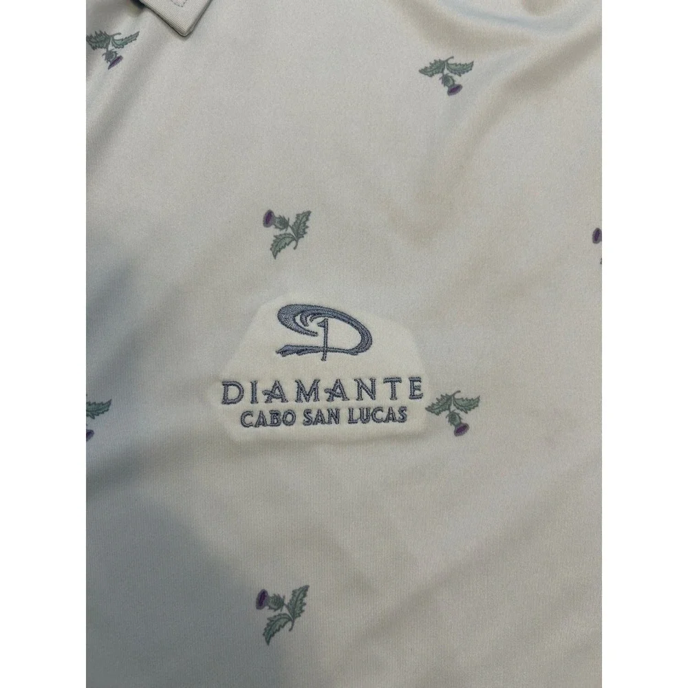 FootJoy Diamante Cabo San Lucas Thistle Print Golf Polo Blue Mens‎ 2XLl